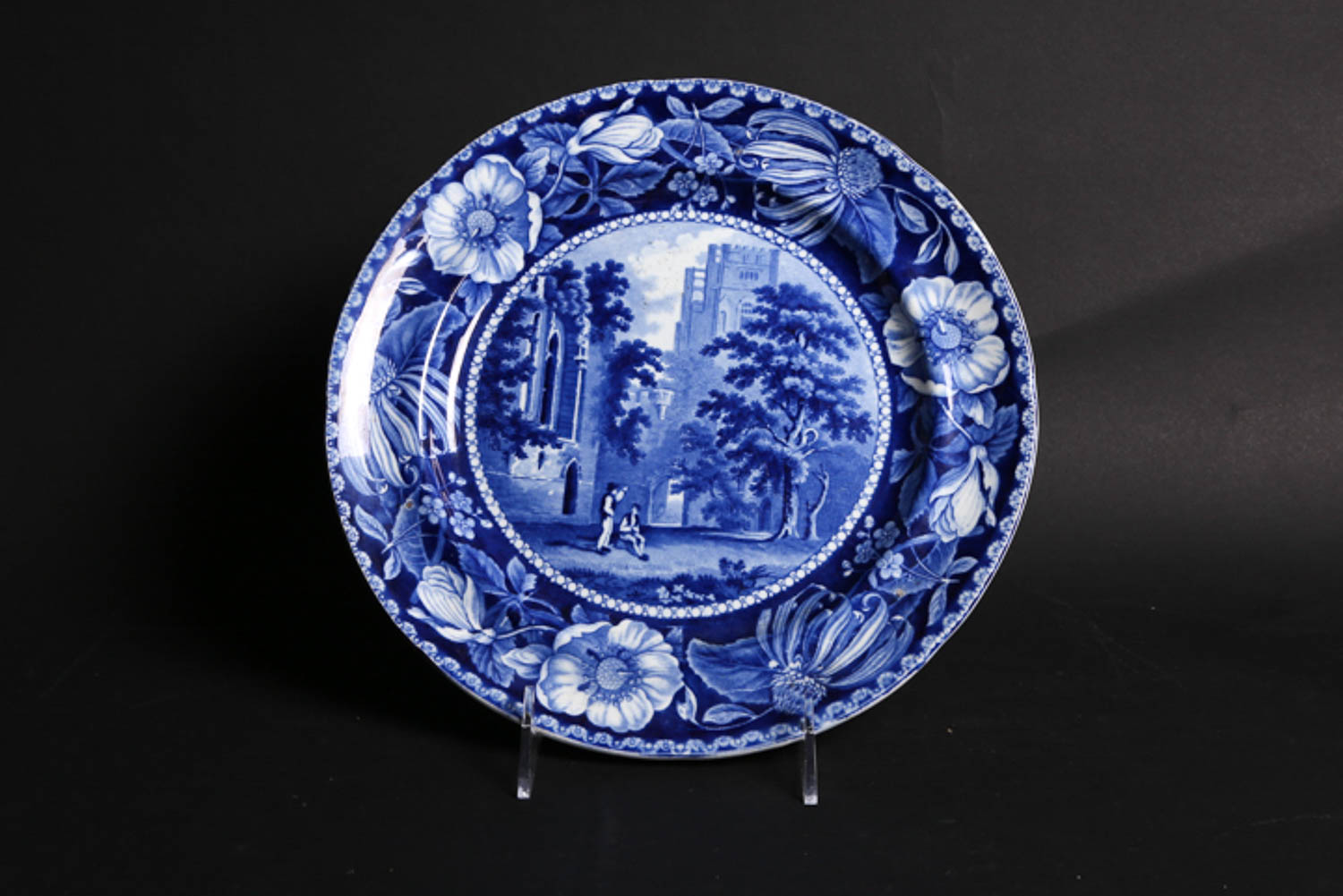 Antique Clews Staffordshire "Fountains Abbey" Transferware Plate