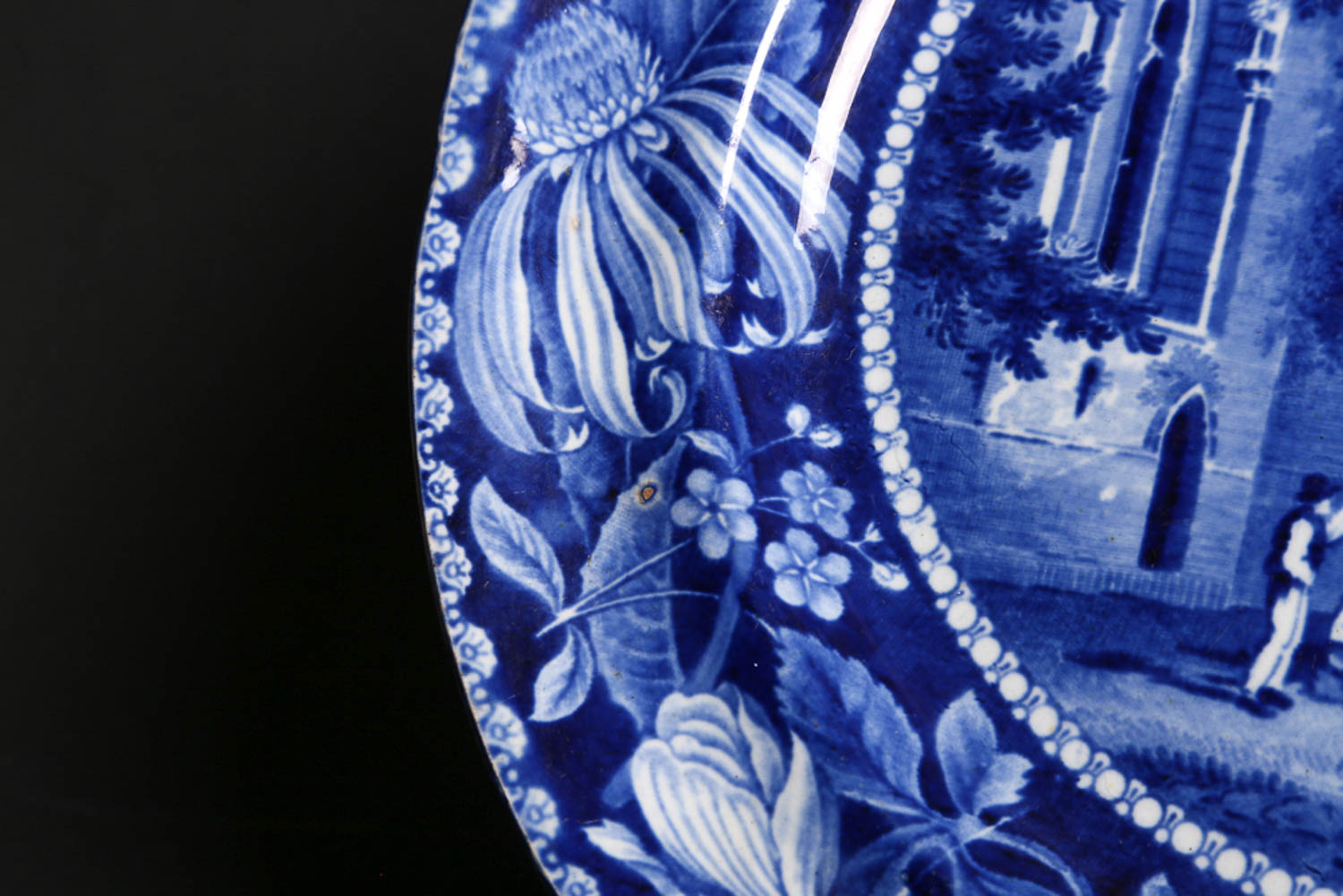 Antique Clews Staffordshire "Fountains Abbey" Transferware Plate