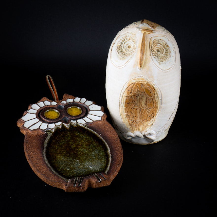 Handmade Owl Pottery