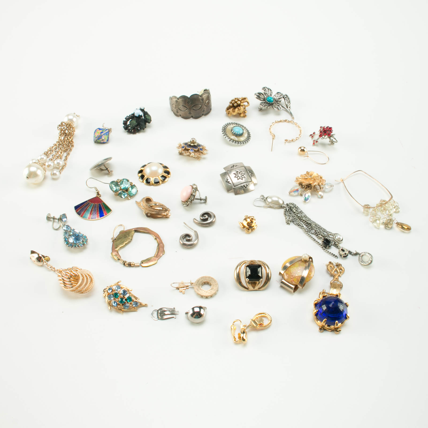 Collection of Mismatched and Broken Earrings