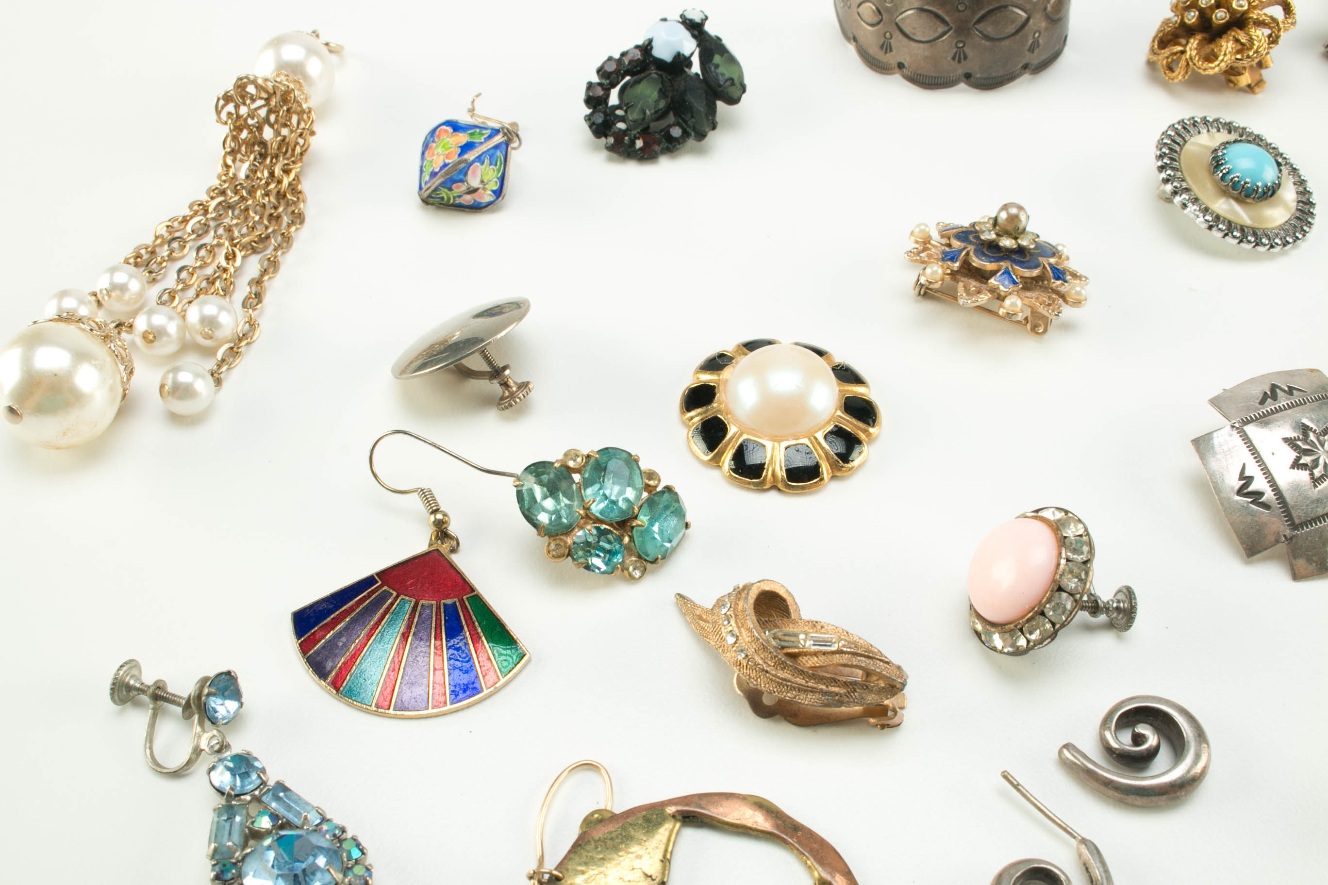 Collection of Mismatched and Broken Earrings