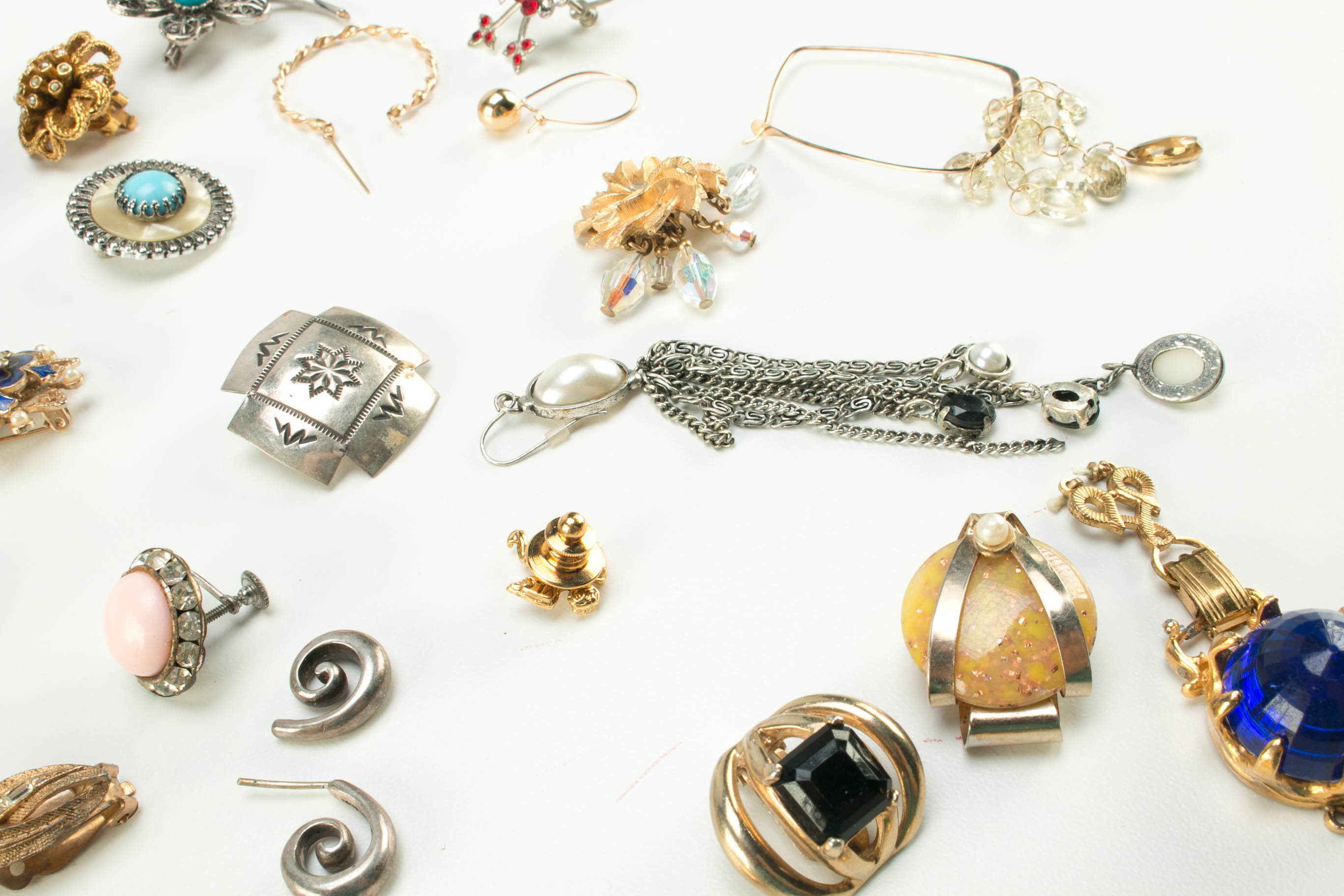 Collection of Mismatched and Broken Earrings