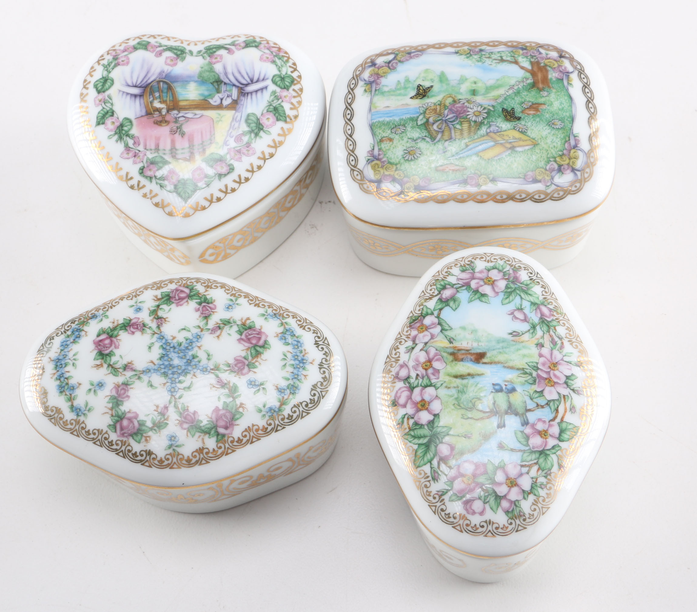 Collection of Heritage House Porcelain Music Boxes