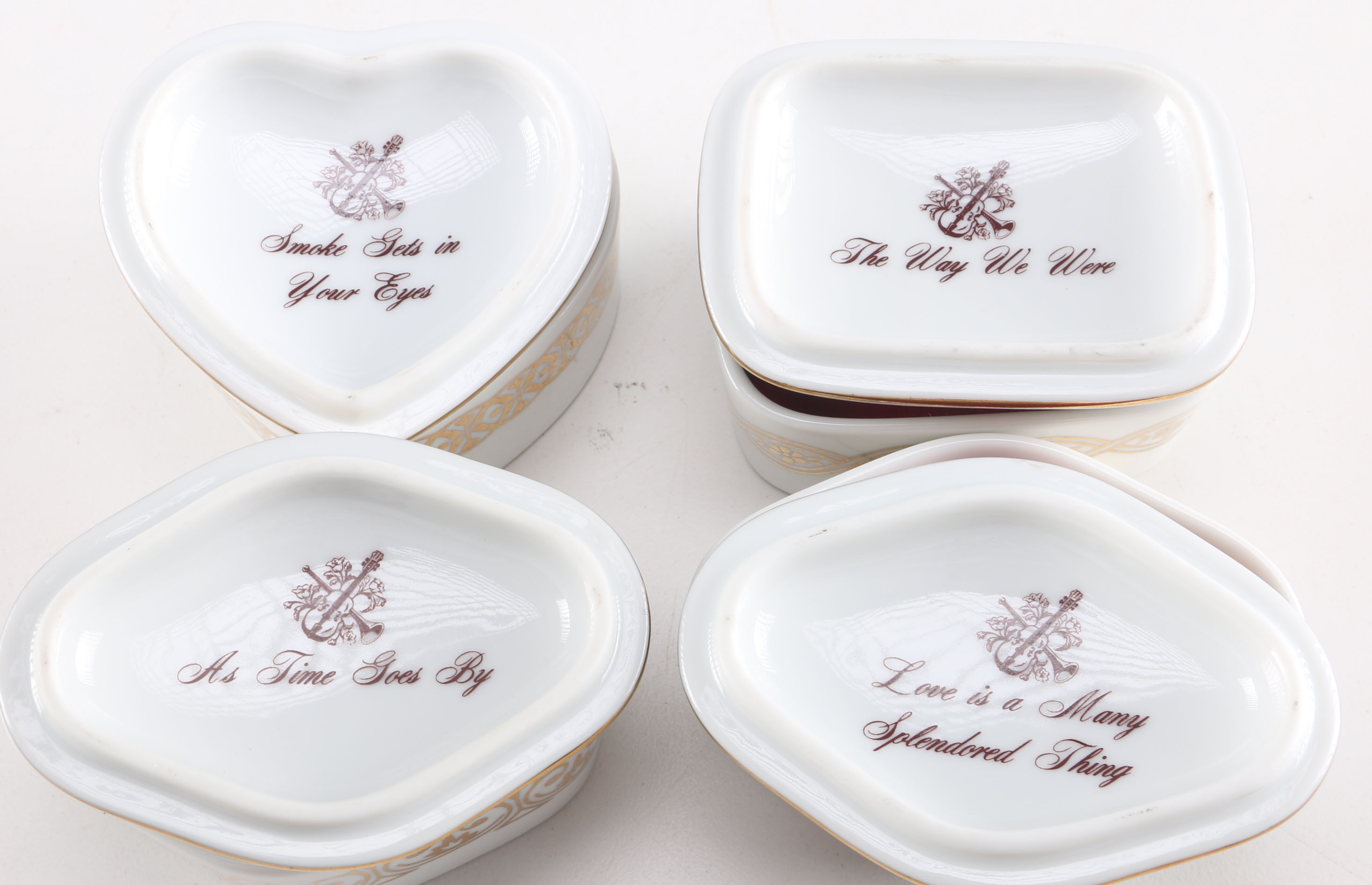 Collection of Heritage House Porcelain Music Boxes