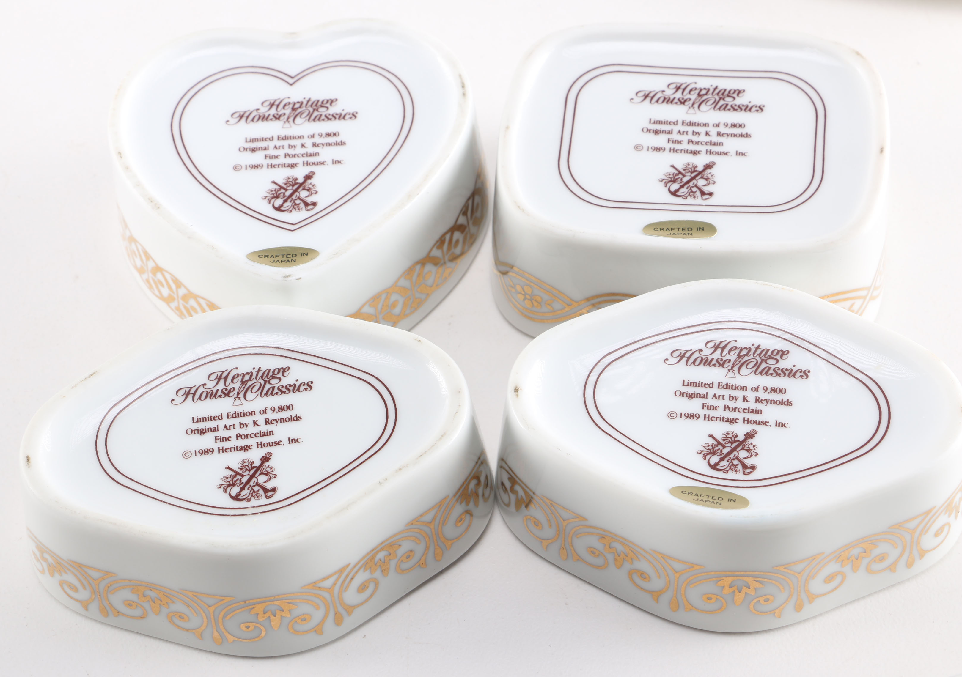 Collection of Heritage House Porcelain Music Boxes