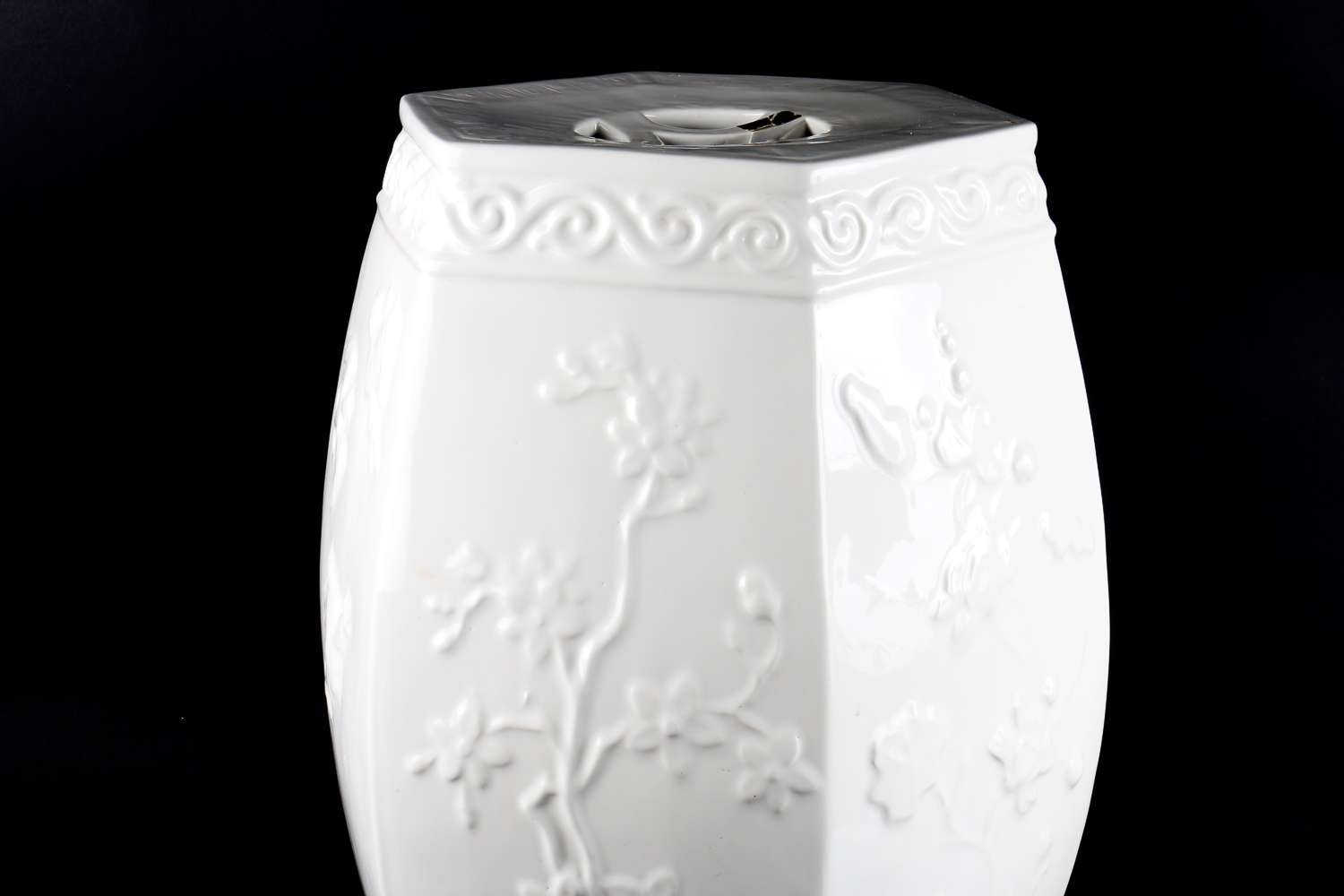 Vintage Ethan Allen Italian Ceramic Garden Seat