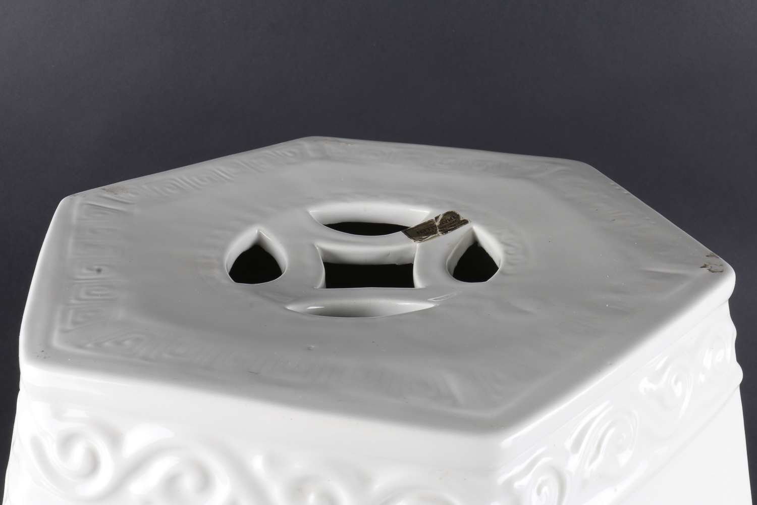 Vintage Ethan Allen Italian Ceramic Garden Seat