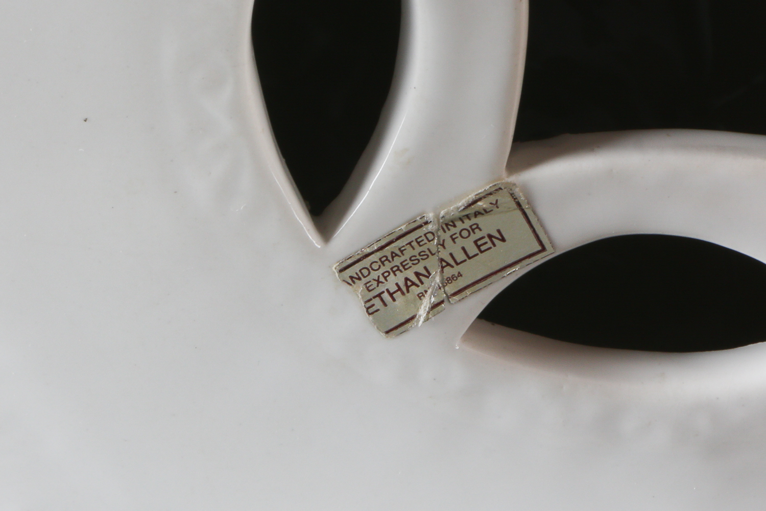 Vintage Ethan Allen Italian Ceramic Garden Seat