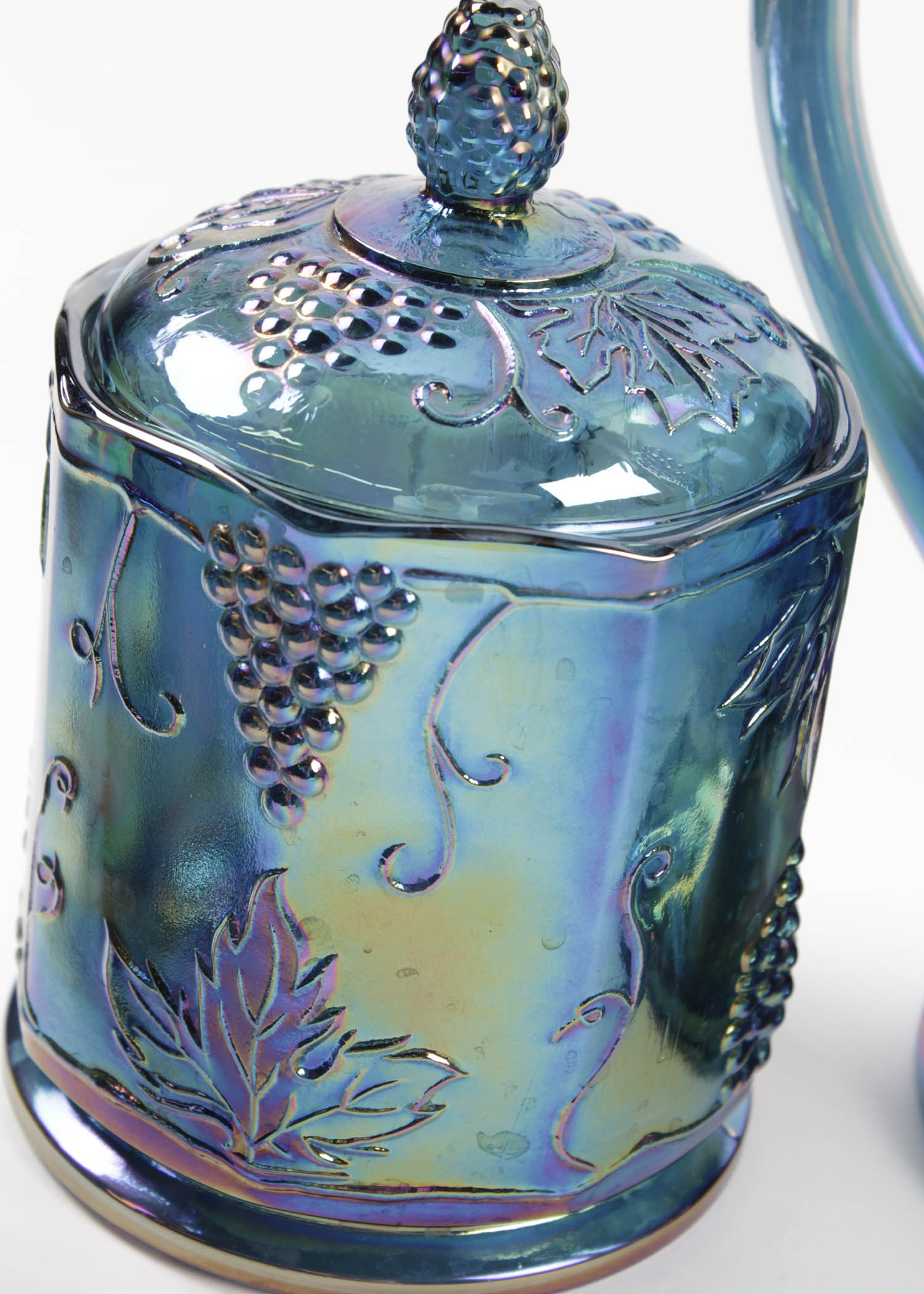 Iridescent Blue Carnival Glassware