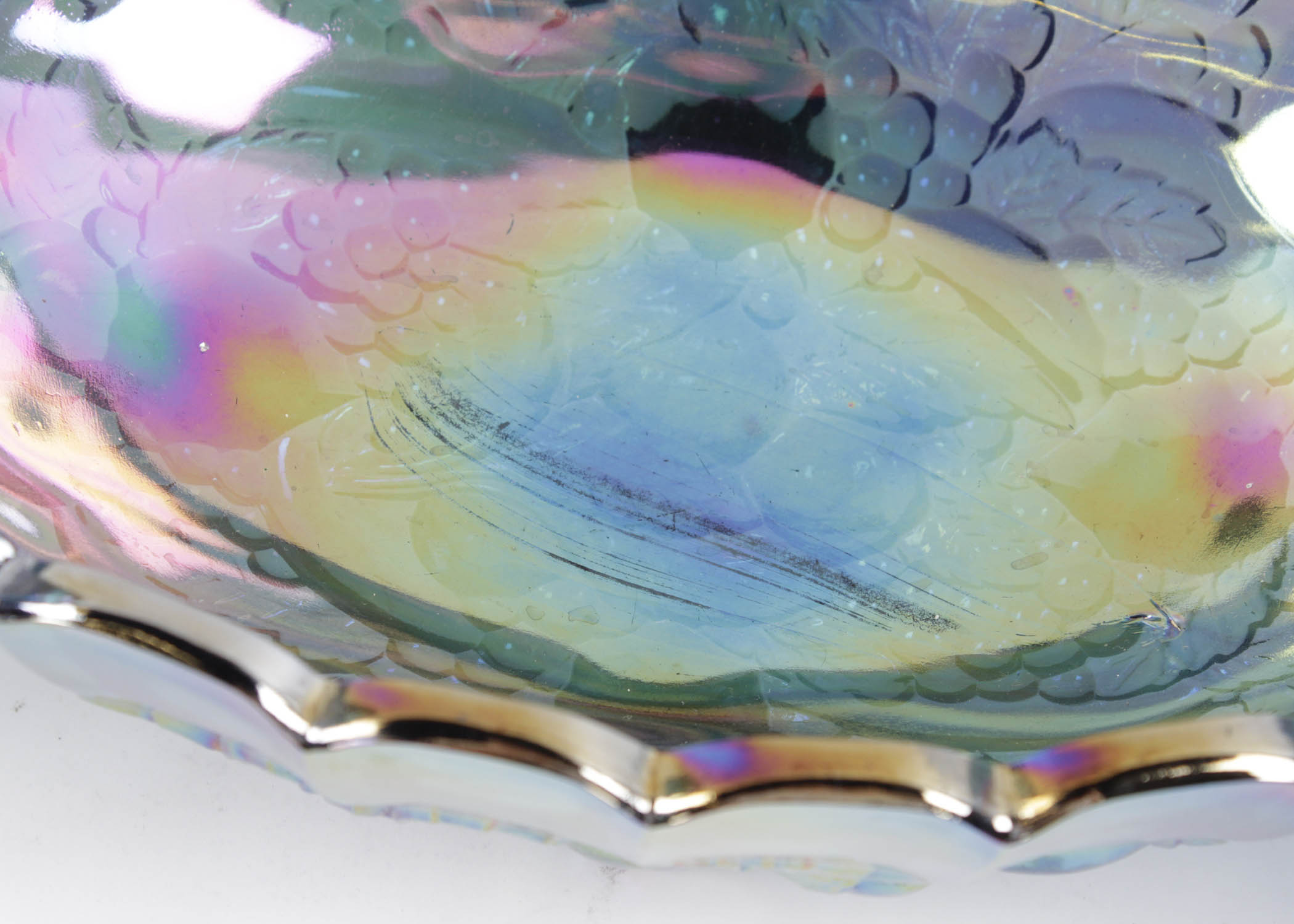 Iridescent Blue Carnival Glassware