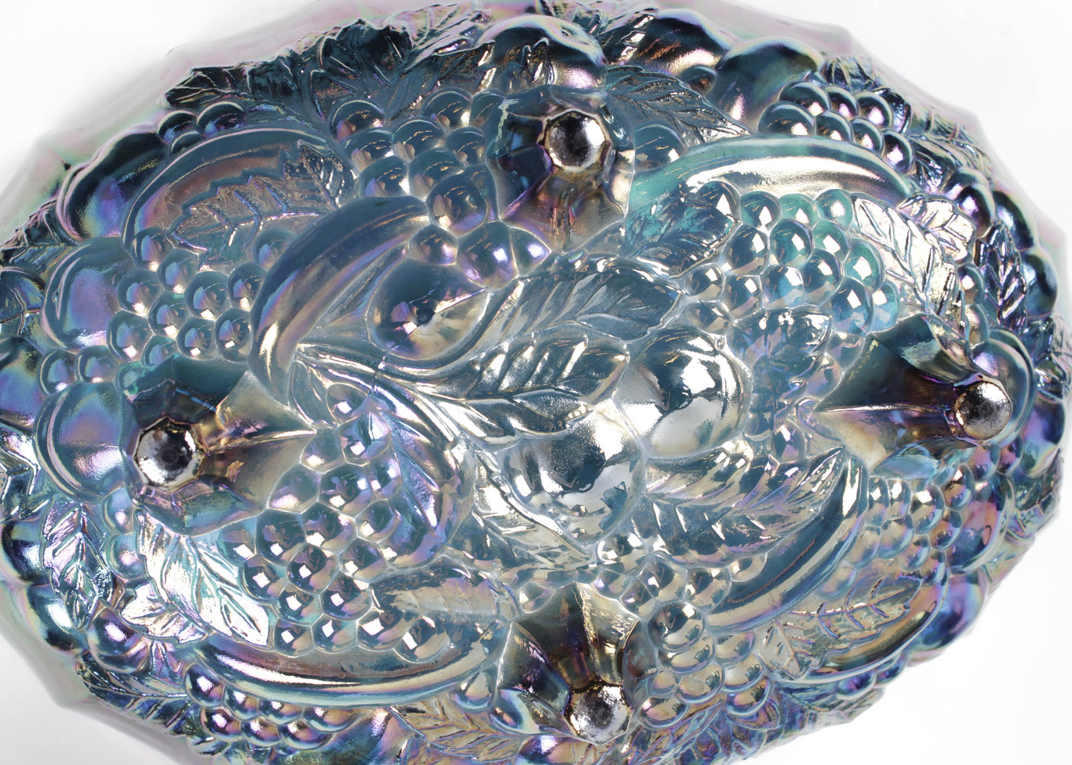 Iridescent Blue Carnival Glassware