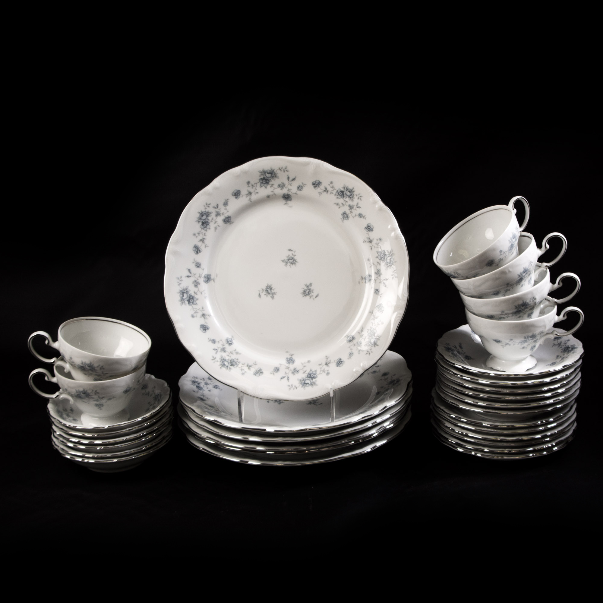 Haviland Blue Garland Service for Six