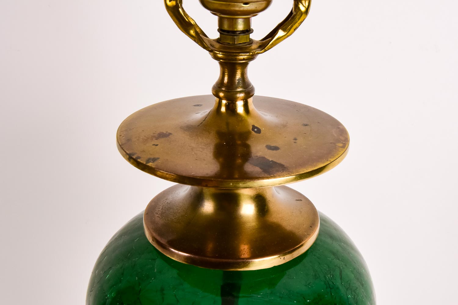 Green Crackle Glass Lamp