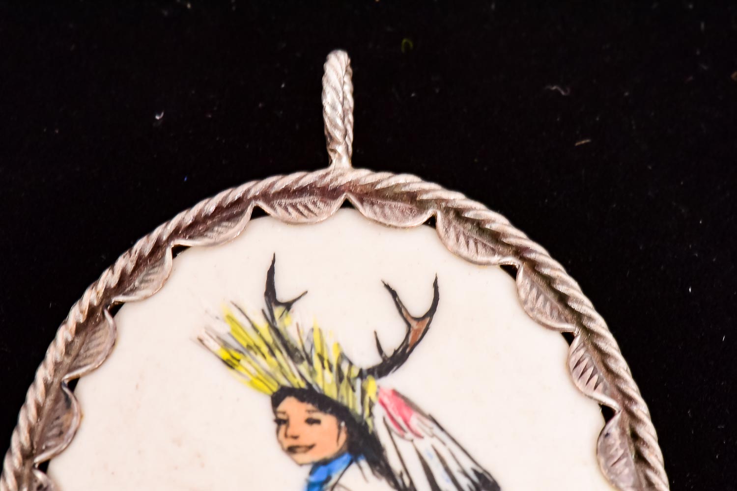 Joy Weddle Sterling and Porcelain Pendant