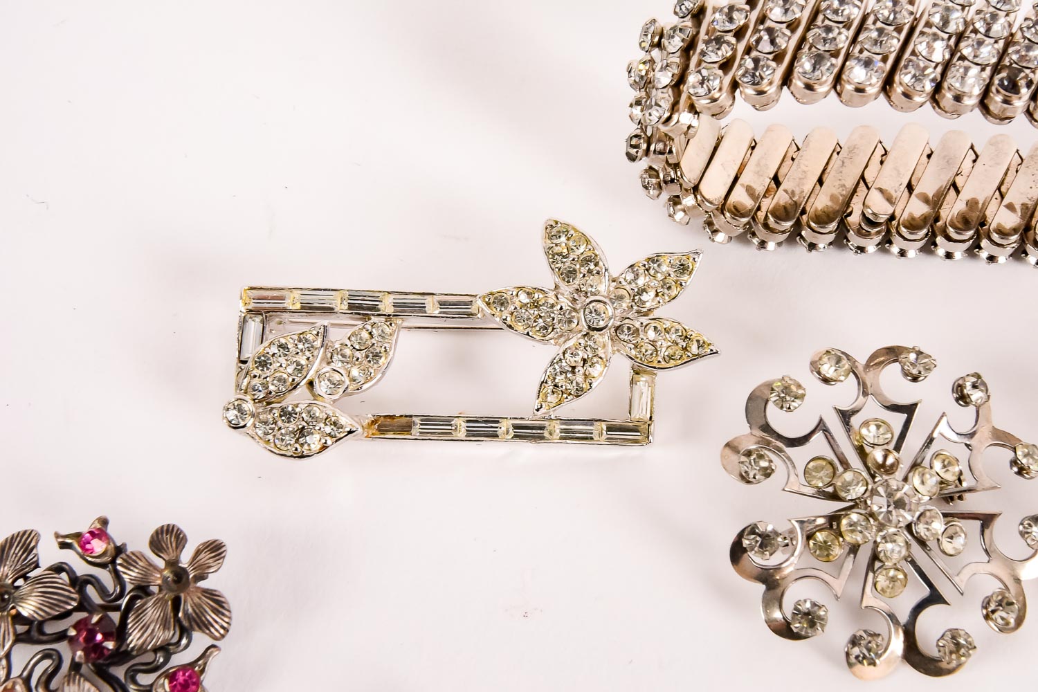 Silver-Tone Vintage Costume Jewelry