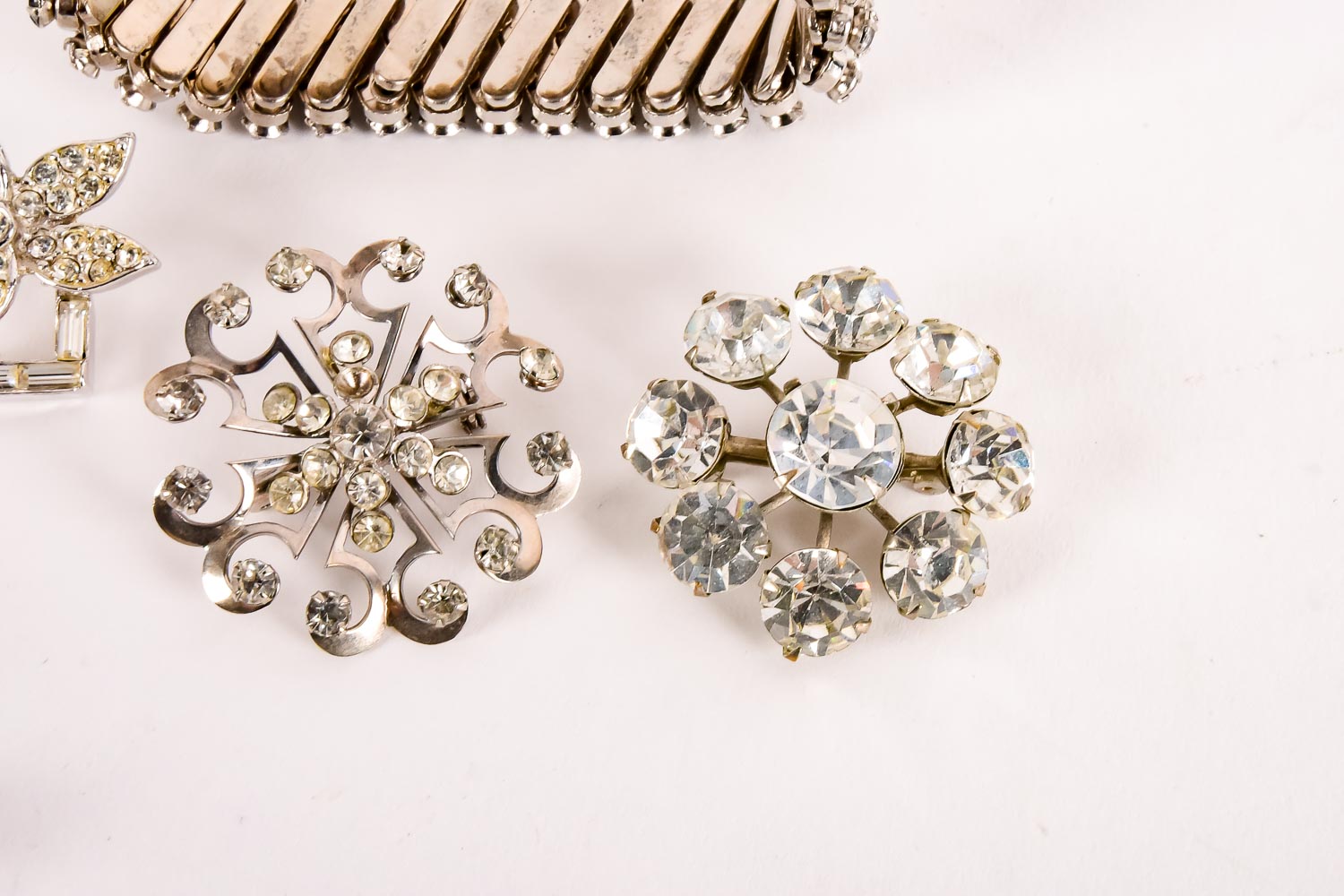 Silver-Tone Vintage Costume Jewelry
