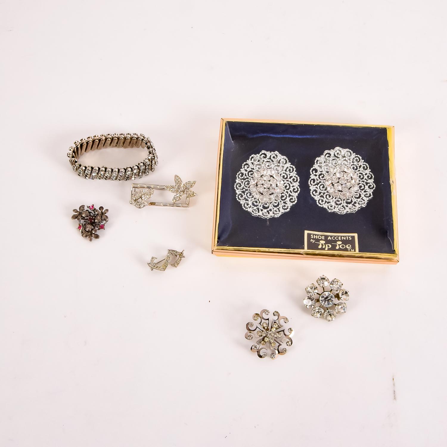 Silver-Tone Vintage Costume Jewelry