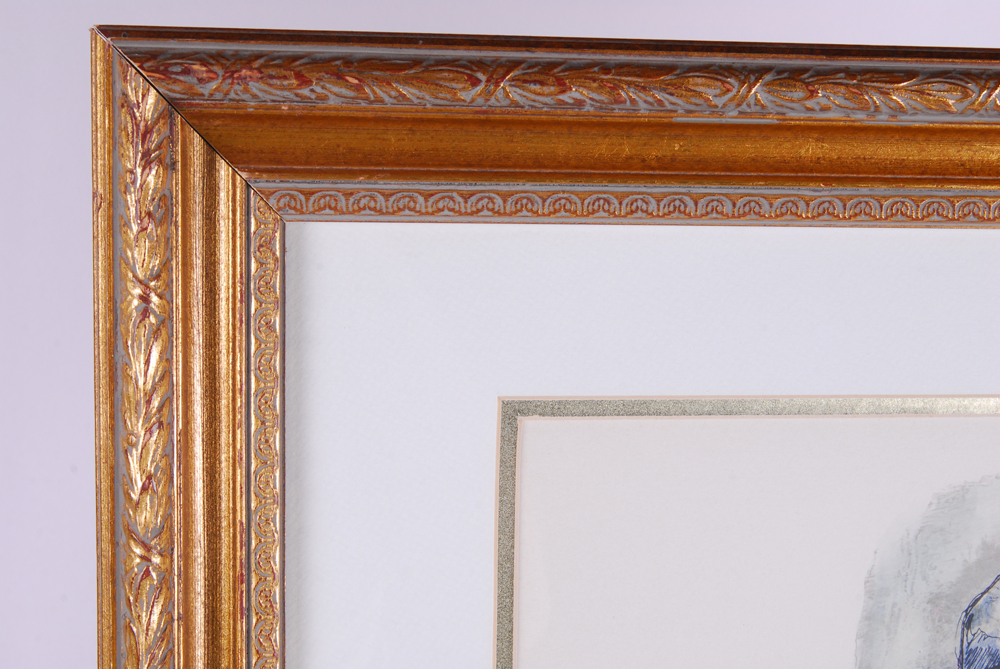 R. Shepard Signed Numbered "Against the Wind" Lithograph