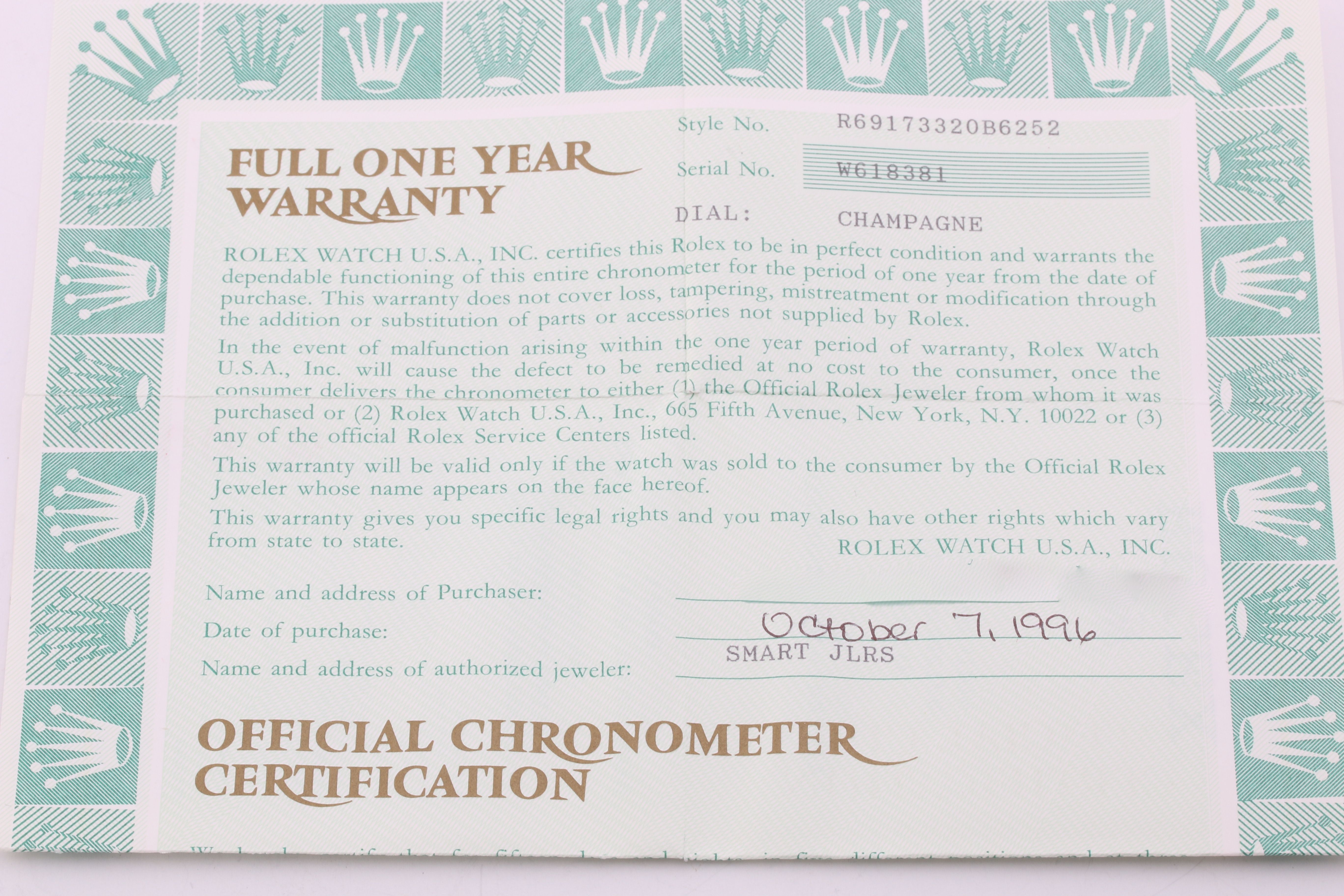 Women's Rolex Oyster Perpetual Diamond Watch