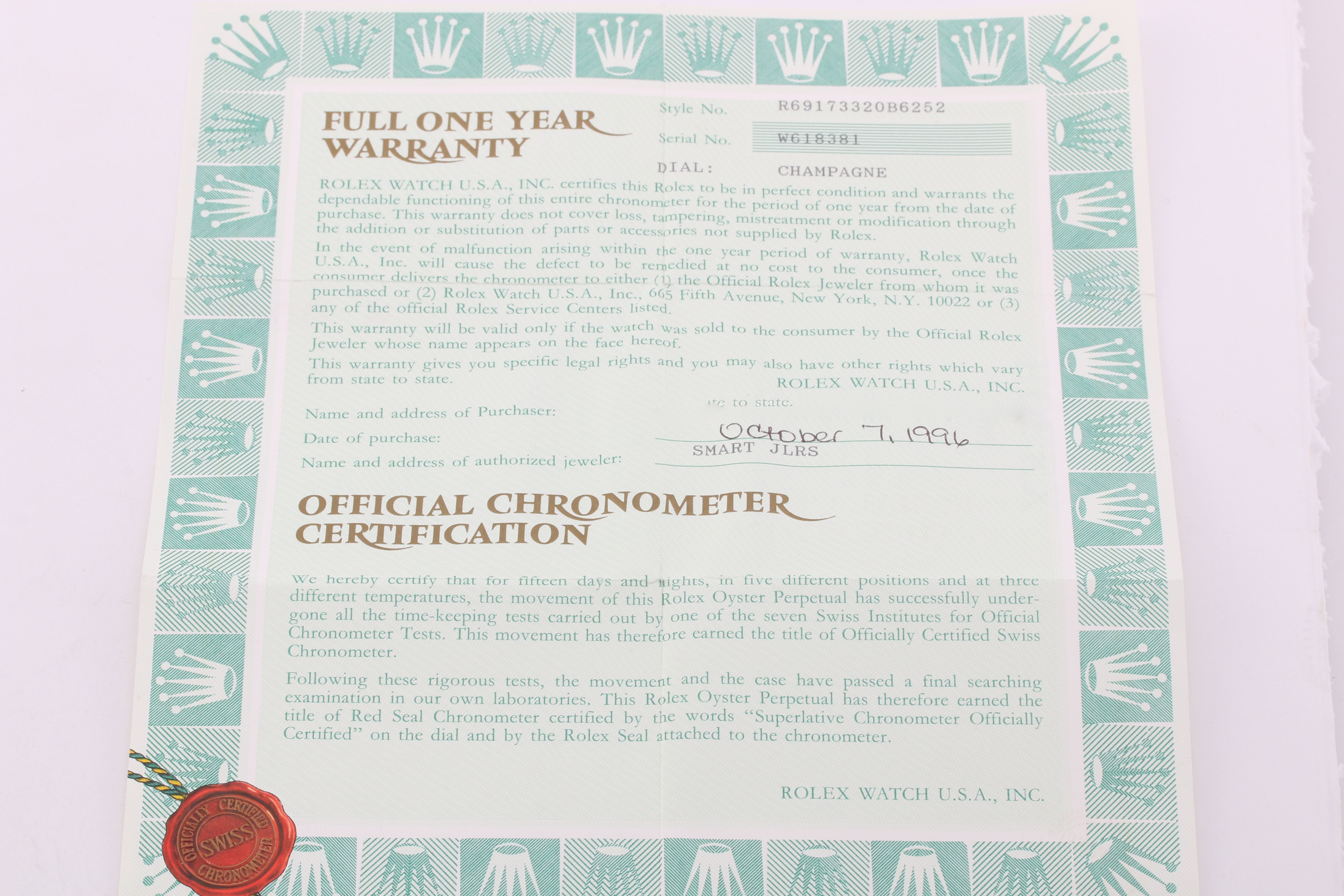 Women's Rolex Oyster Perpetual Diamond Watch