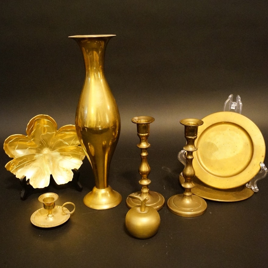 Collection of Brass  Home Decor Items