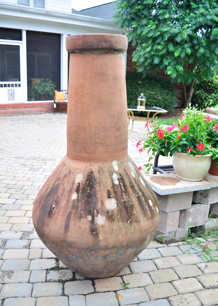 Very Large Clay Chiminea