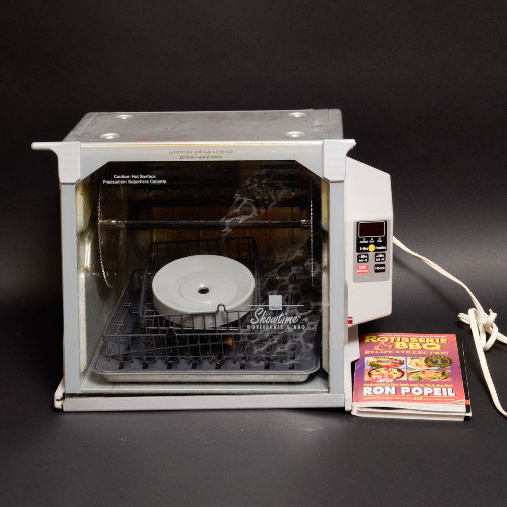 Ronco Showtime Rotisserie with Popeil Recipe Book