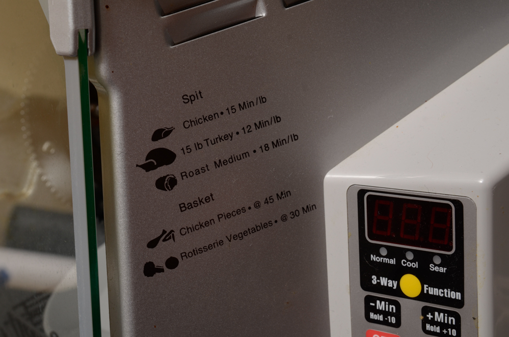 Ronco Showtime Rotisserie with Popeil Recipe Book