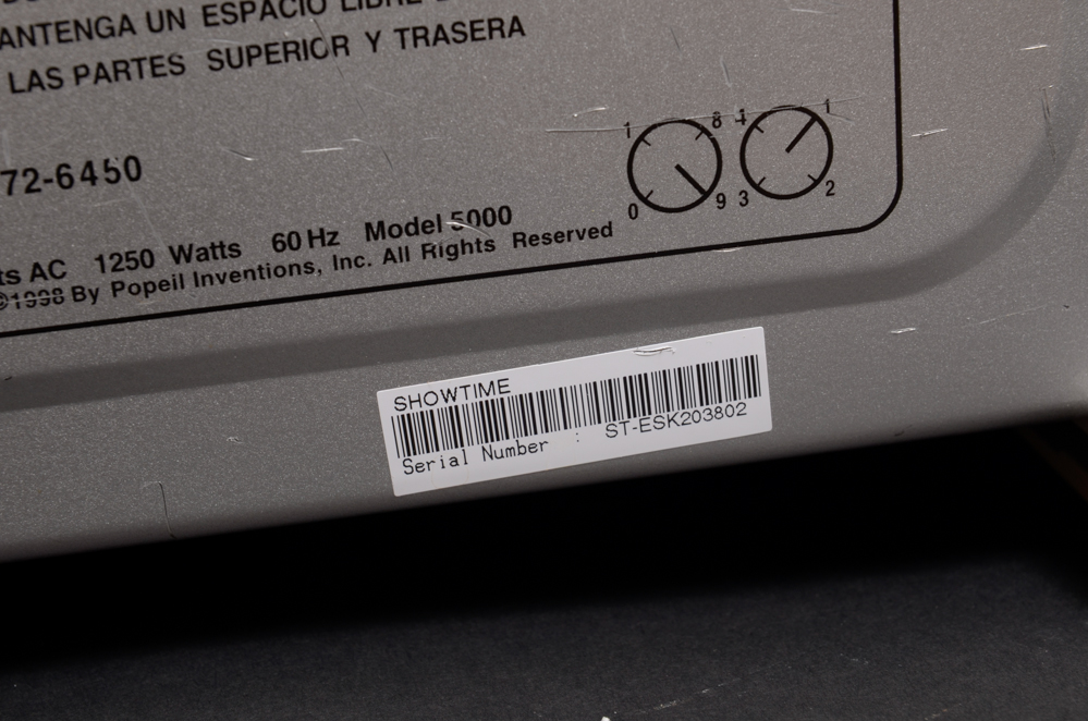 Ronco Showtime Rotisserie with Popeil Recipe Book