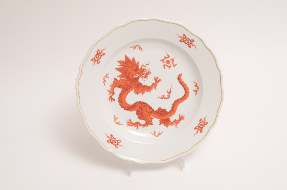 Meissen "Red Dragon" Porcelain Plates