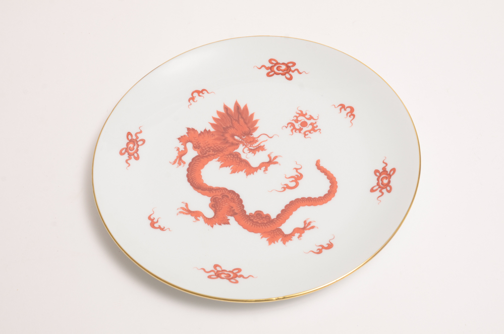 Meissen "Red Dragon" Porcelain Plates