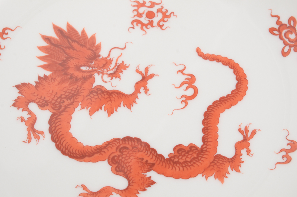 Meissen "Red Dragon" Porcelain Plates