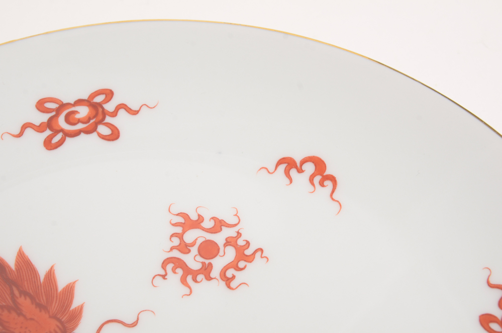 Meissen "Red Dragon" Porcelain Plates