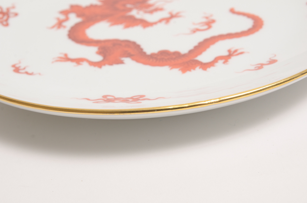 Meissen "Red Dragon" Porcelain Plates