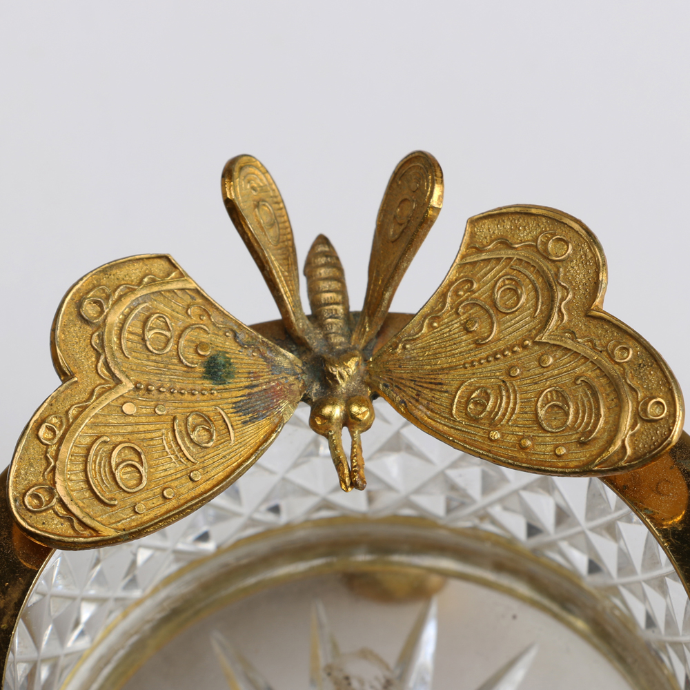 French Cut Glass Ash Receiver Set