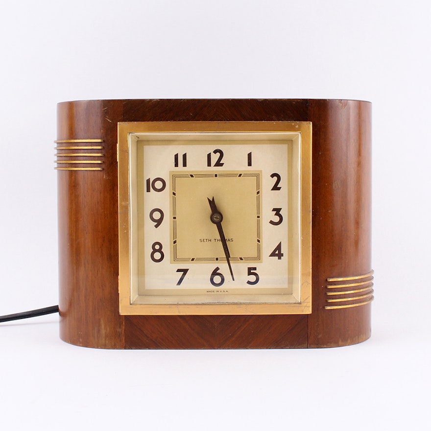 Vintage Seth Thomas Electric Shelf Clock