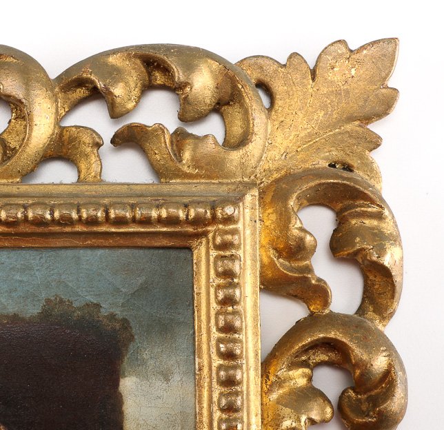 19th Century Italian Oil on Canvas Landscape with Figures