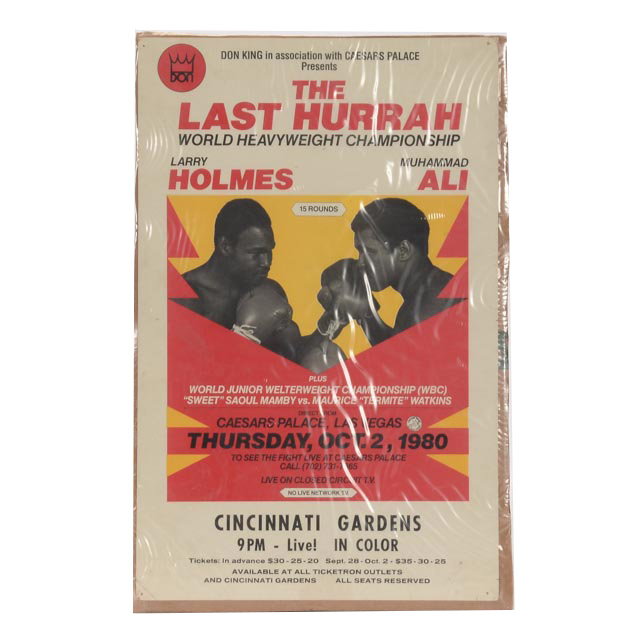 1980 Holmes Vs.  Ali Closed Circuit TV Boxing Poster