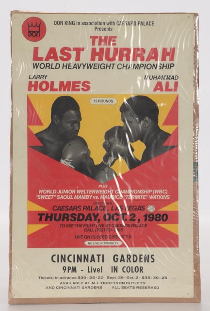 1980 Holmes Vs.  Ali Closed Circuit TV Boxing Poster