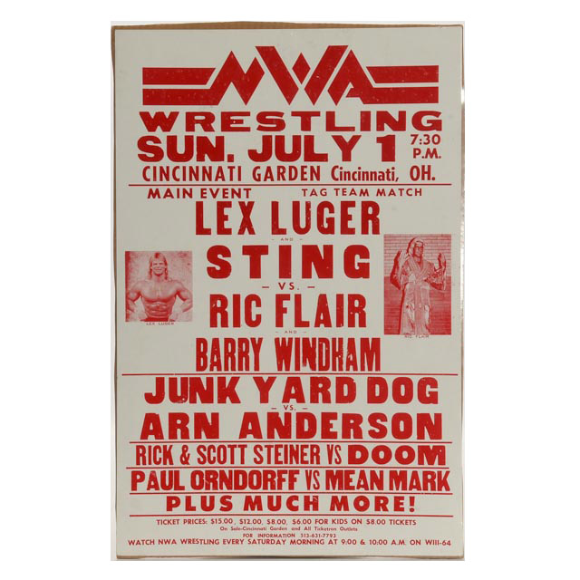 Wresting Poster Lex Luger/Sting Vs. Ric Flair/Barry Windham