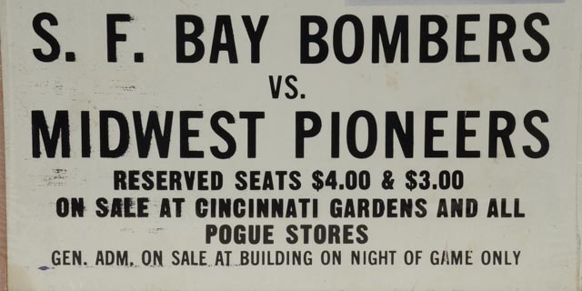 1960s Original San Francisco Bay Bombers "Joanie Weston" Roller Derby Poster