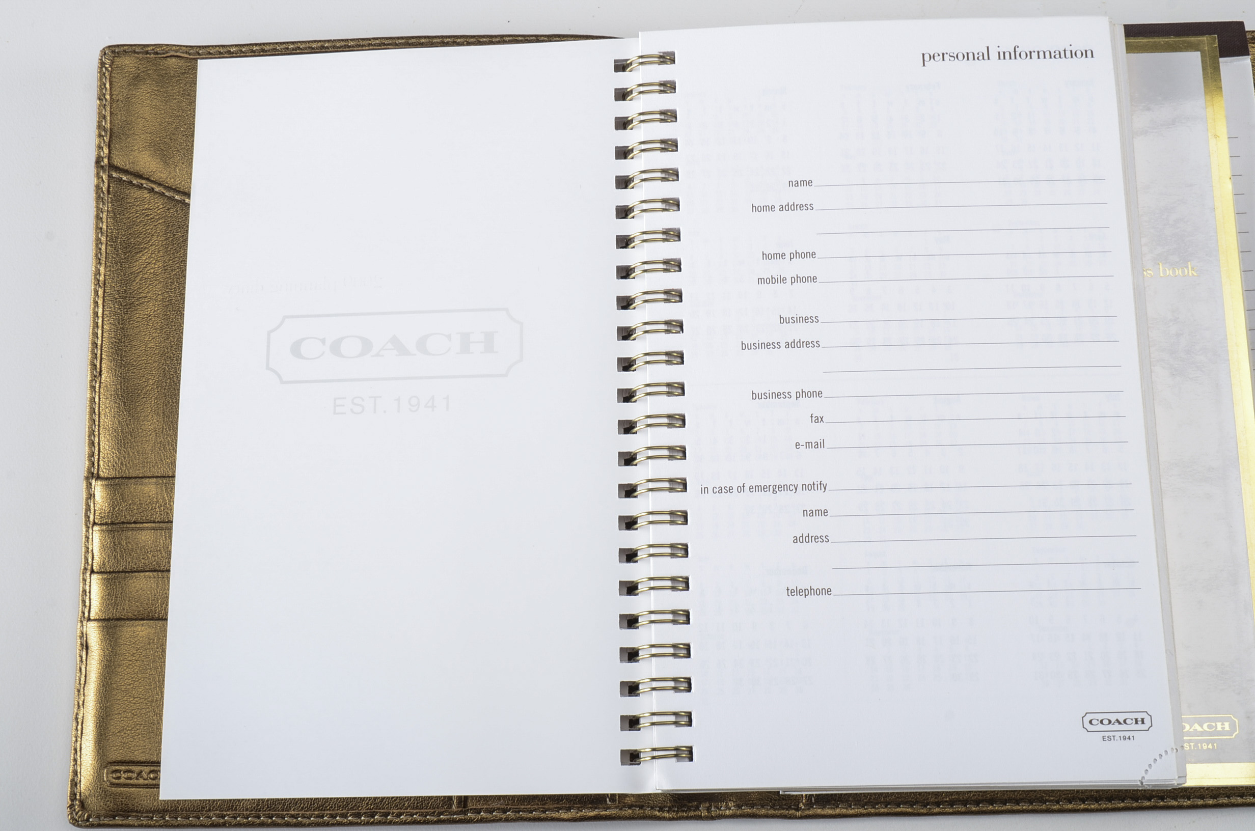 Coach Legacy Striped Agenda