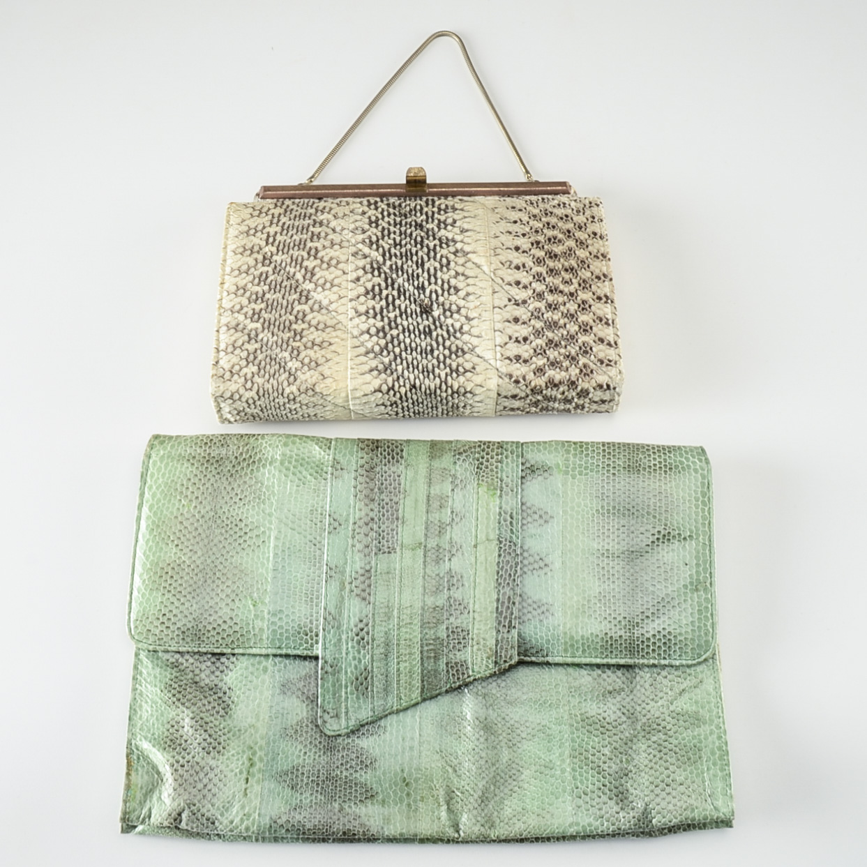 Two Snakeskin Handbags
