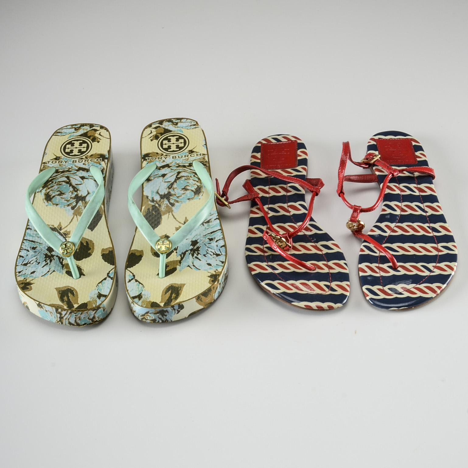 Two Pairs of Tory Burch Sandals
