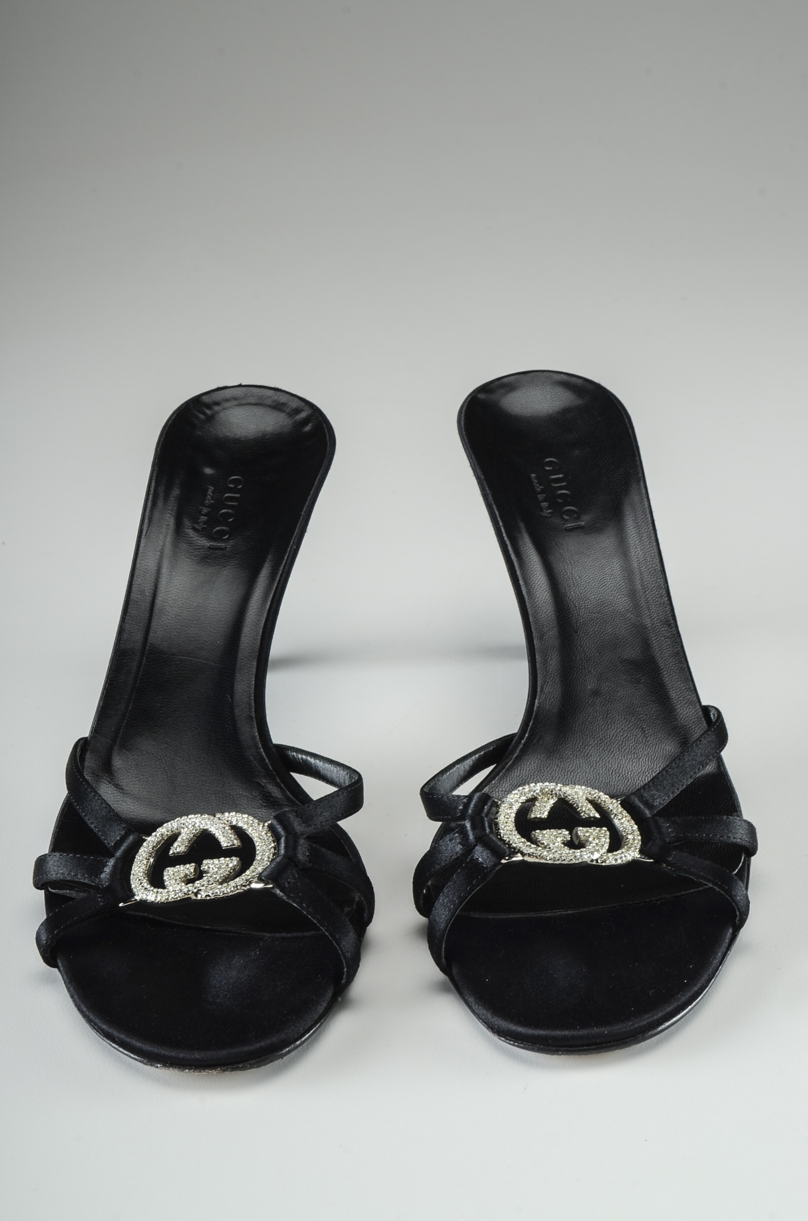 Gucci Strappy Satin High Heeled Sandals