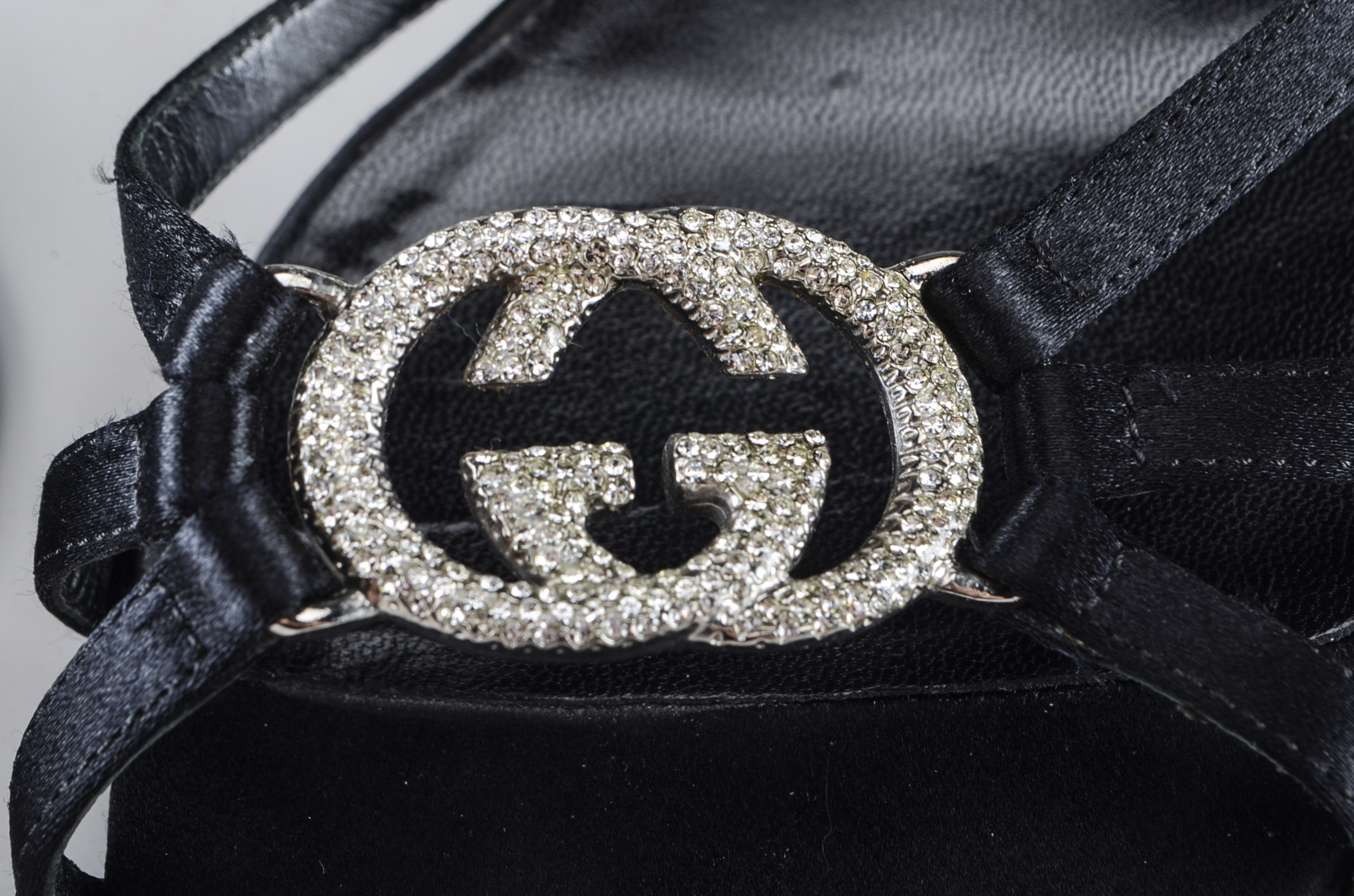 Gucci Strappy Satin High Heeled Sandals