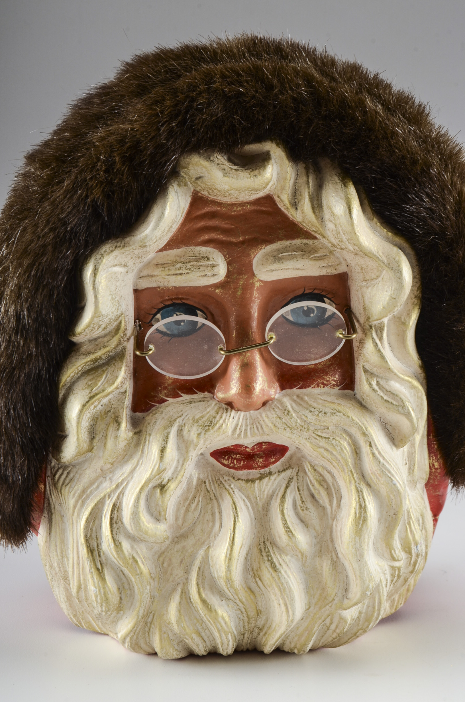 Timmy Woods Hand-Painted Acacia Wood Santa Bag