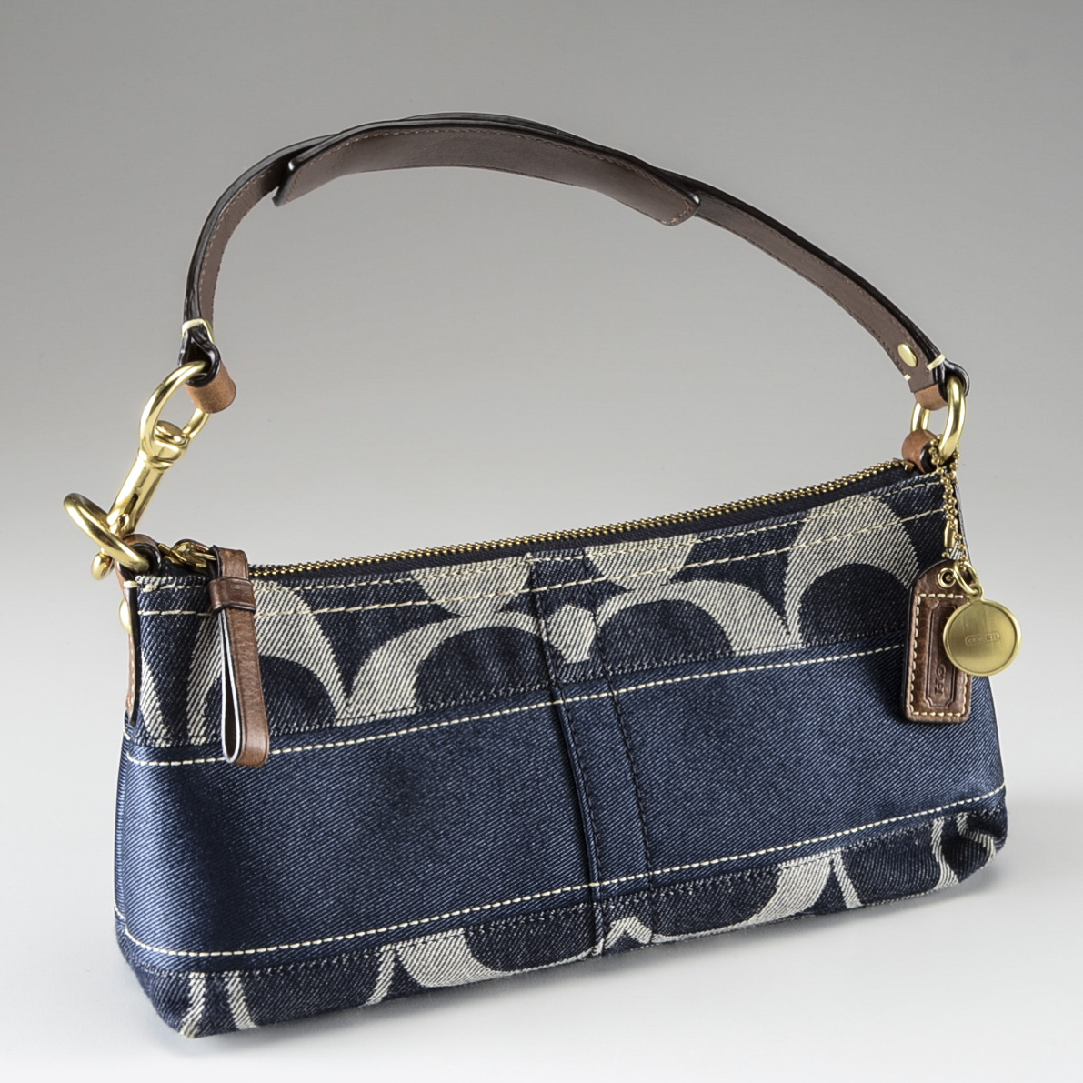 Coach Denim Signature Stripe Handbag