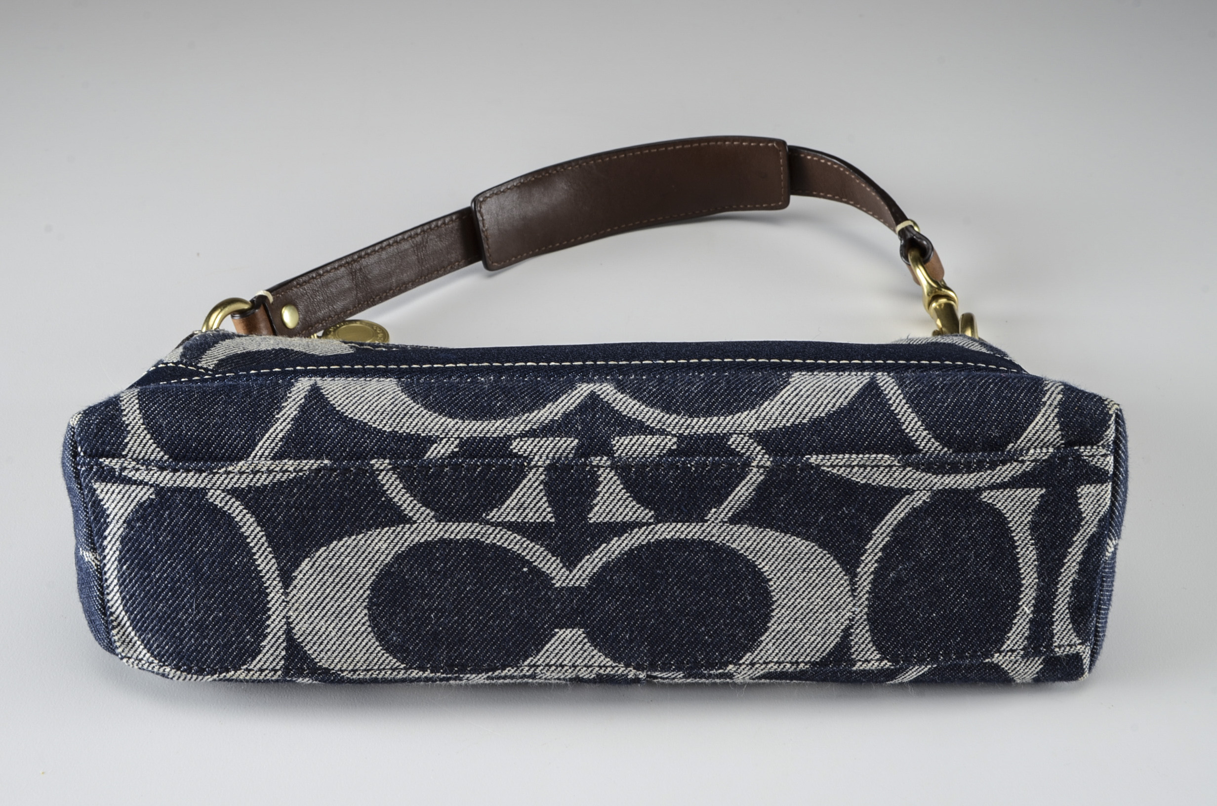 Coach Denim Signature Stripe Handbag