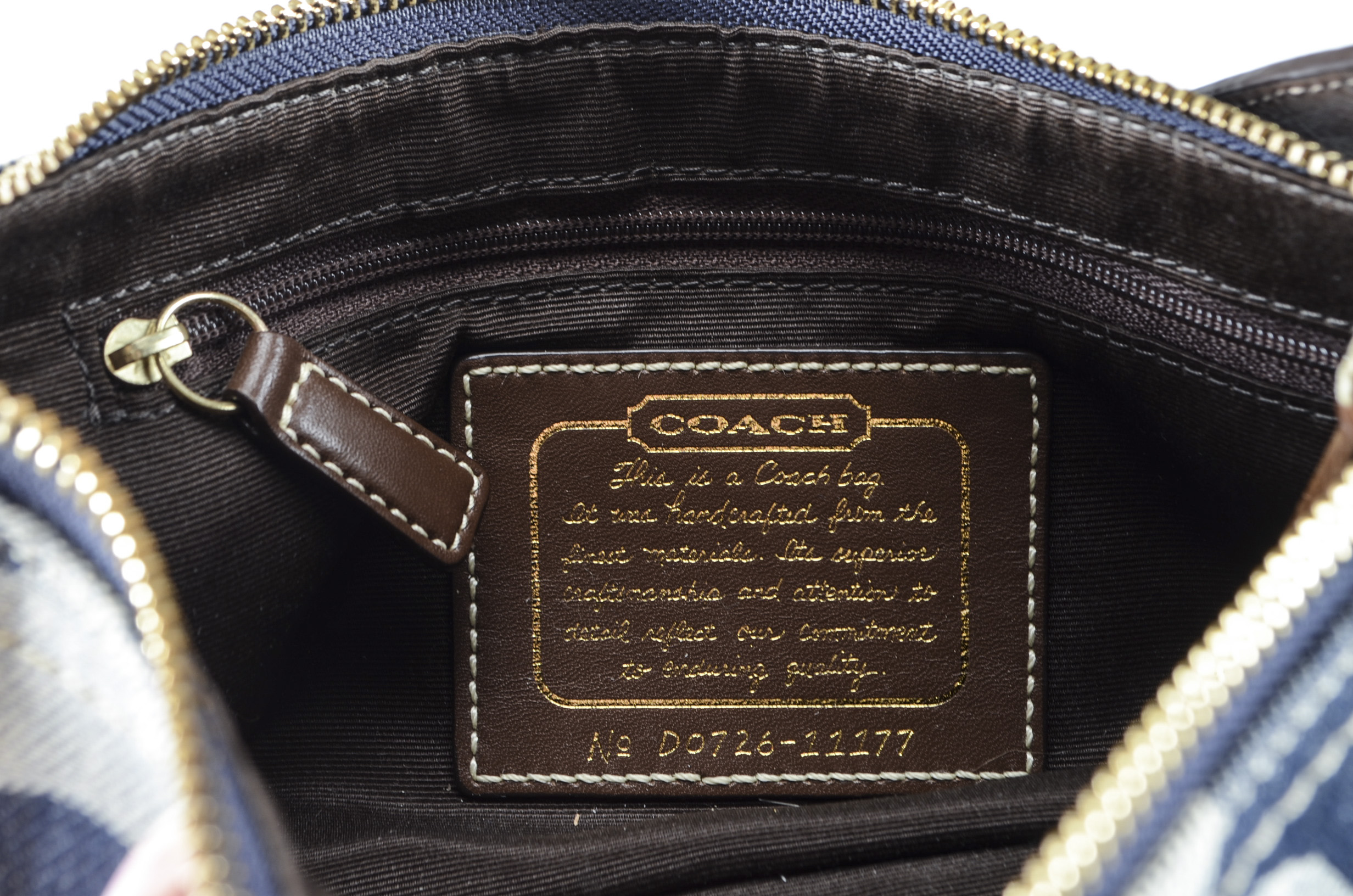 Coach Denim Signature Stripe Handbag